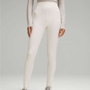 Lululemon Keep the Heat Thermal High-Rise leggings tights 28" Bone